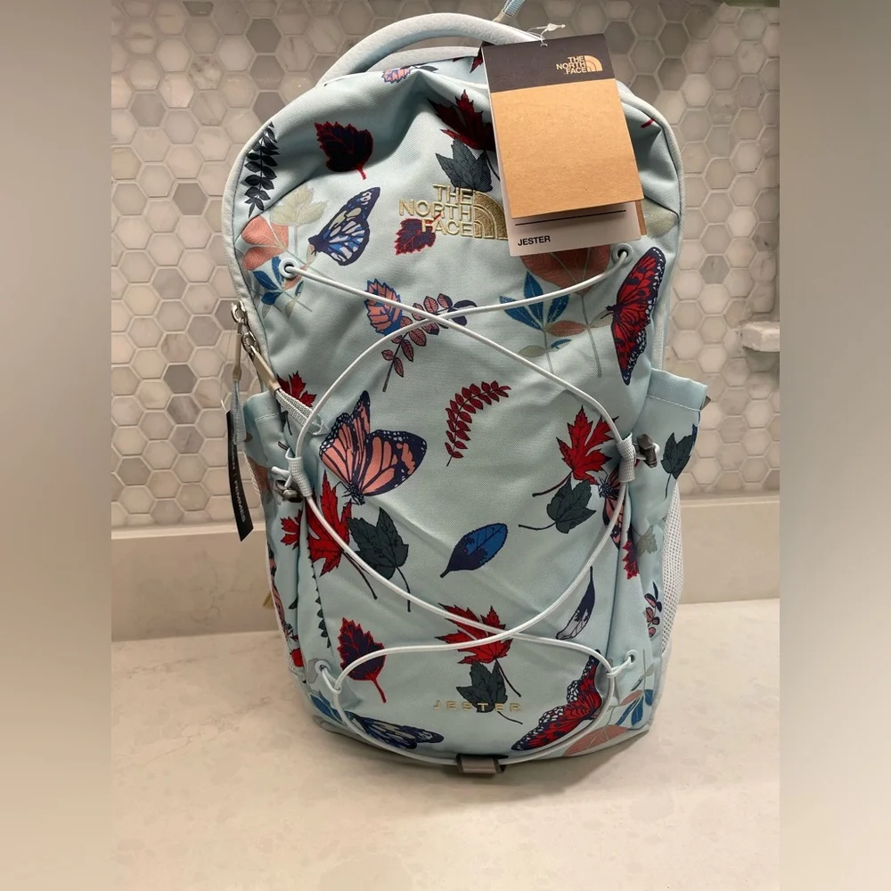 The North Face Jester Backpack with Butterfly Design NWT - Picture 1 of 12